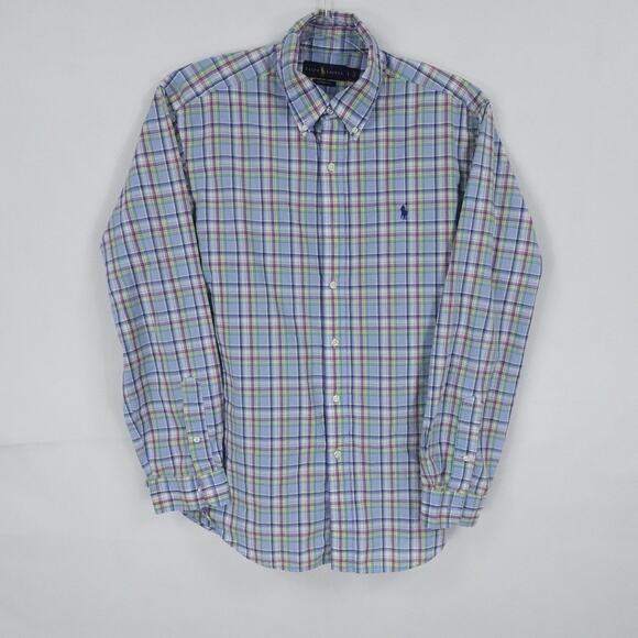 Ralph Lauren Other - Ralph Lauren Shirt Mens Large Blue Green Purple Plaid Classic Business Preppy